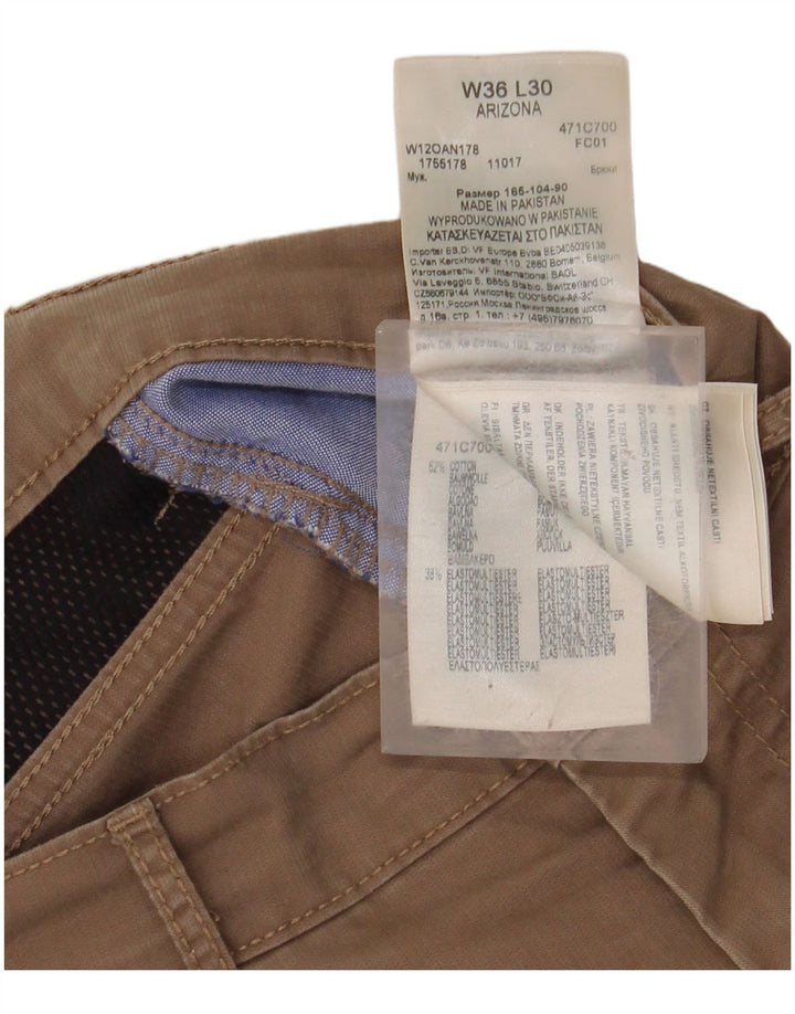 Męskie spodnie typu chino WRANGLER Arizona W36 L30, brązowa bawełna