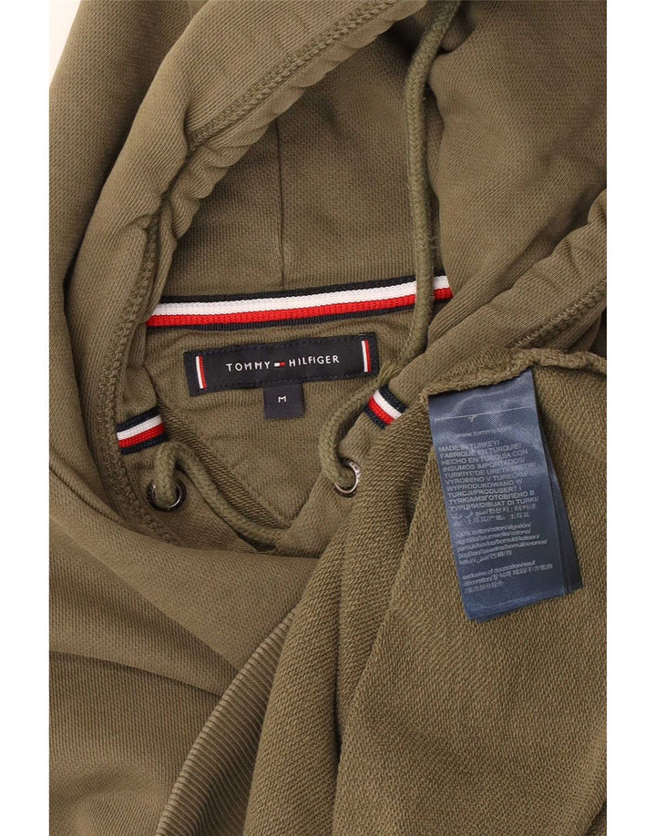 Męski sweter z kapturem Tommy Hilfiger, średnia bawełna khaki