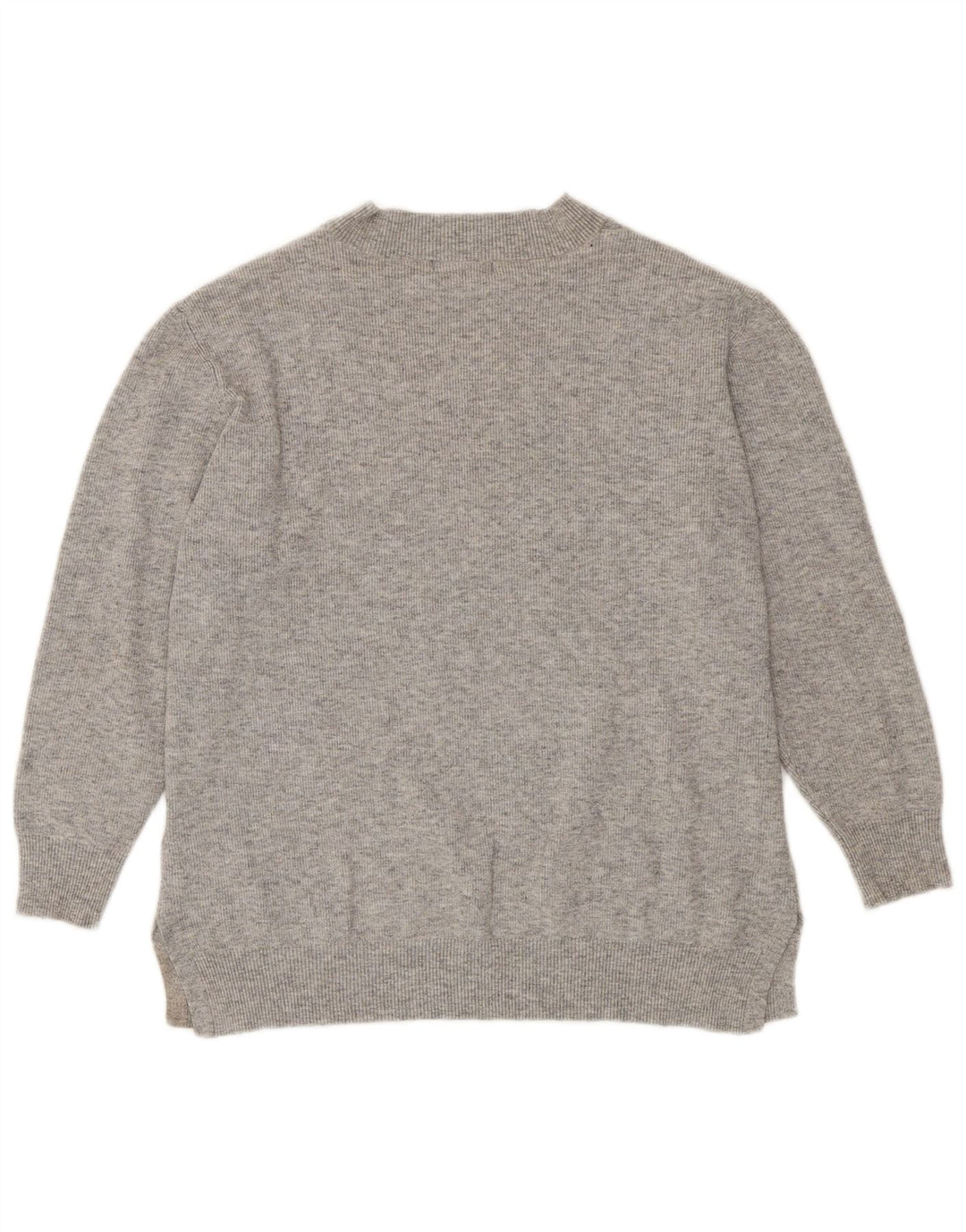 Marks & Spencer Damski sweter z dekoltem w kształcie litery V, UK 18 XL, szary poliester