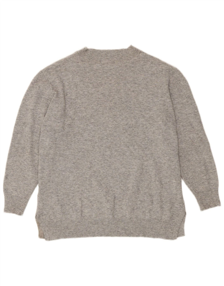 Marks & Spencer Damski sweter z dekoltem w kształcie litery V, UK 18 XL, szary poliester