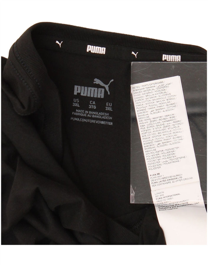 T-shirt męski PUMA Top 3XL, czarna bawełna