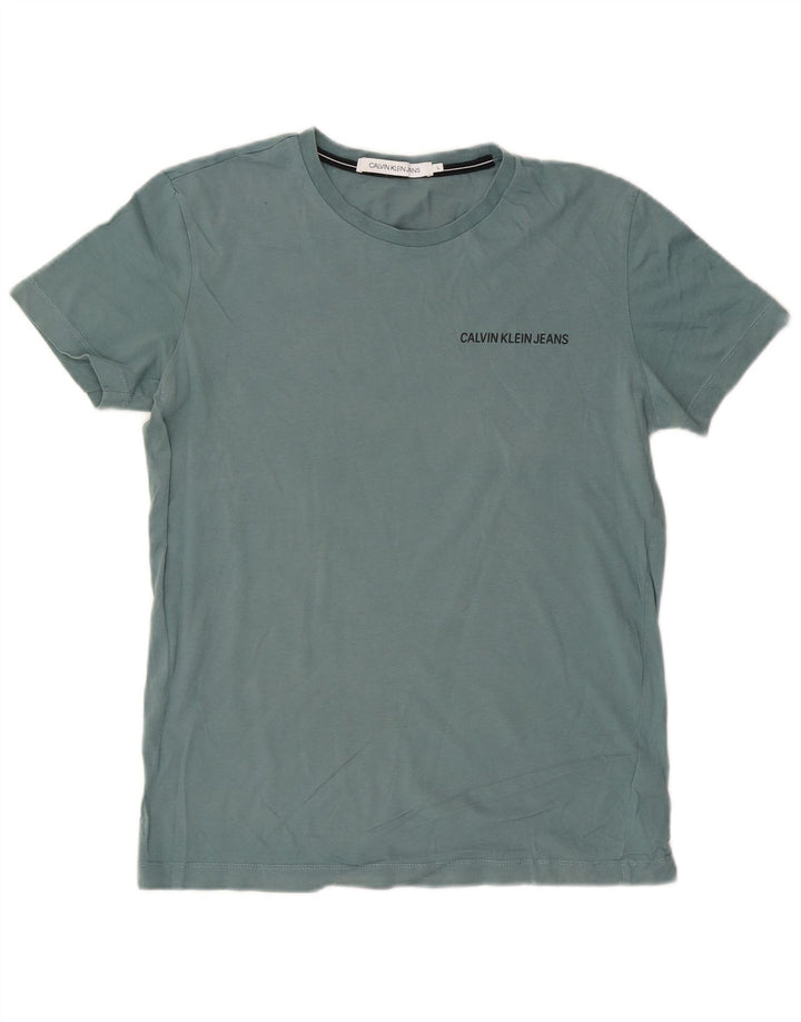 T-shirt męski Calvin Klein Jeans, duży, niebieski, bawełniany