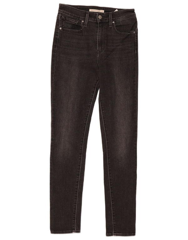Damskie jeansy Levi's 721 z wysokim stanem W27 L30 Czarna bawełna