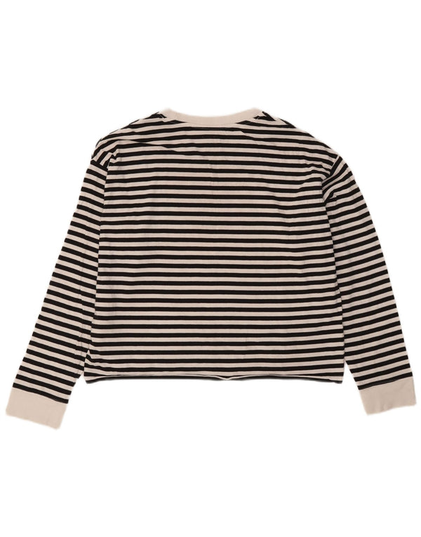 Damski oversize'owy top z grafiką Levi's z długim rękawem, UK 14, średnie czarne paski