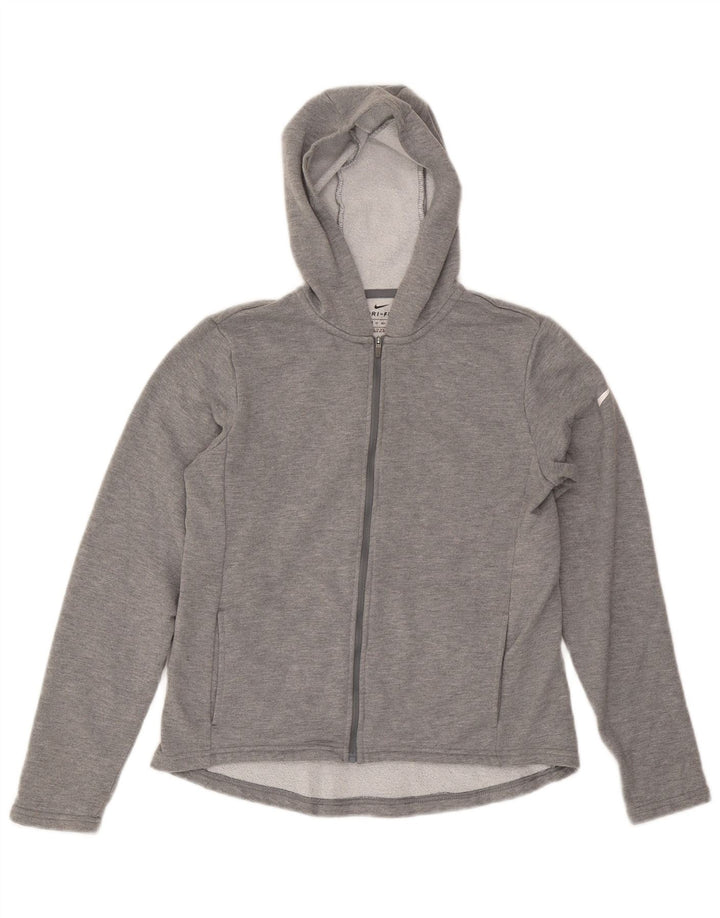 Damski sweter z kapturem i zamkiem Nike UK 6 XS Szary poliester