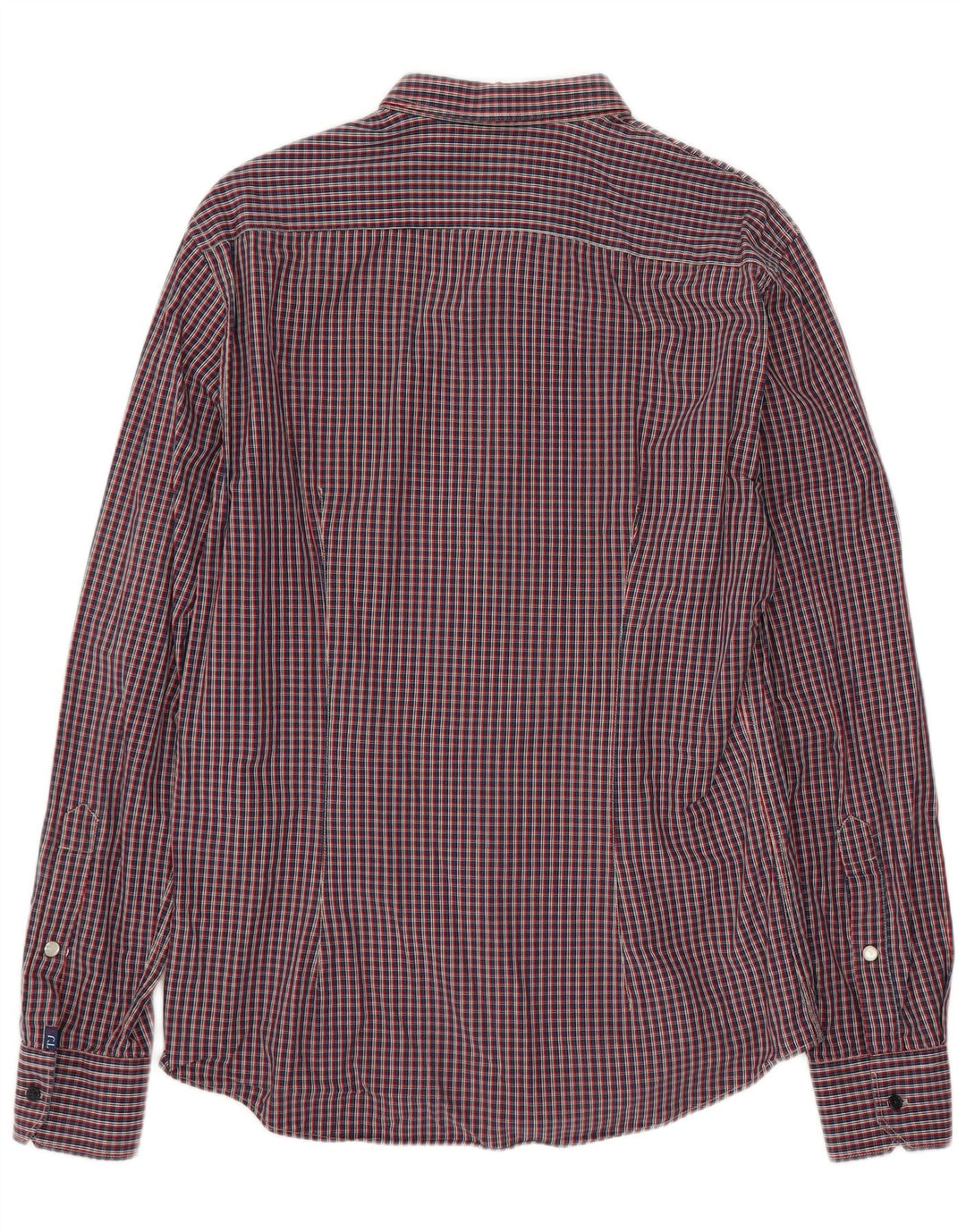 Męska koszula flanelowa Trussardi Jeans w średnią czerwoną kratkę