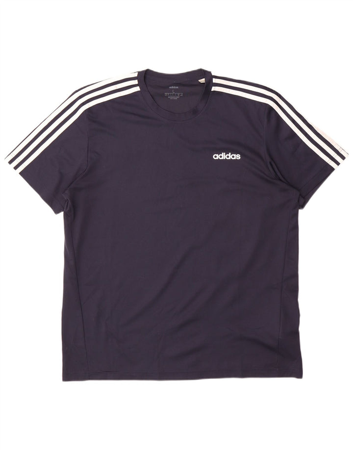 Adidas Męski T-shirt Aeroready Top Duży Granatowy Poliester