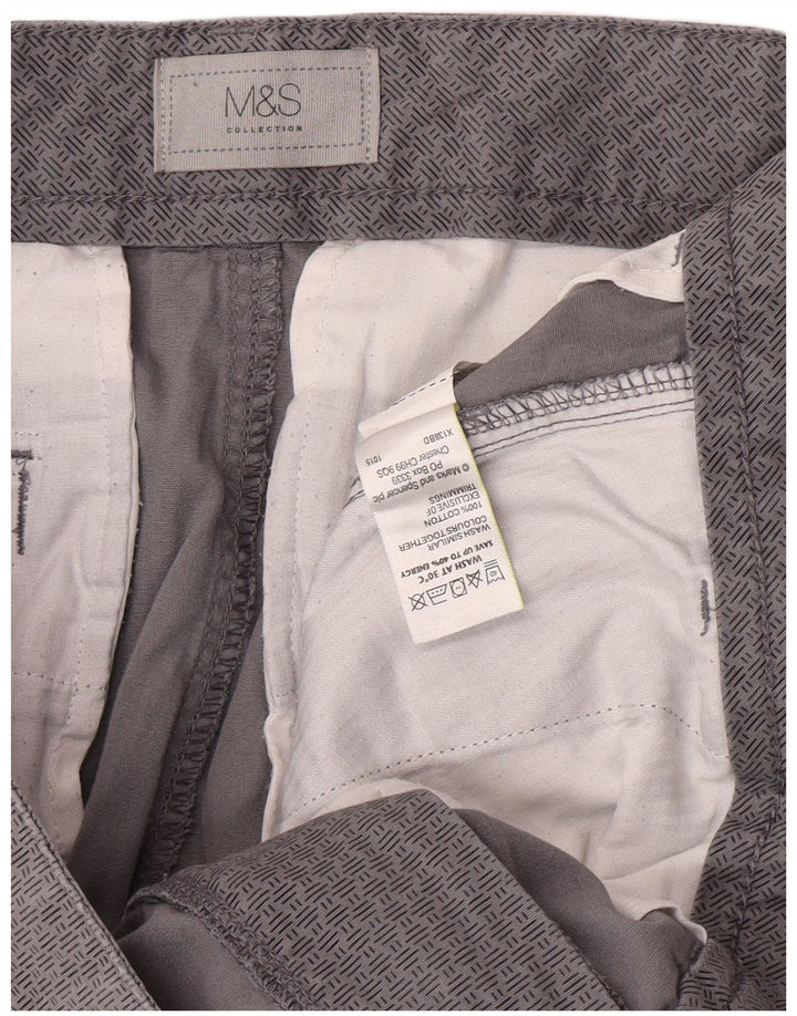 Męskie spodenki cargo Marks & Spencer W34, duże, szare, geometryczne, bawełniane