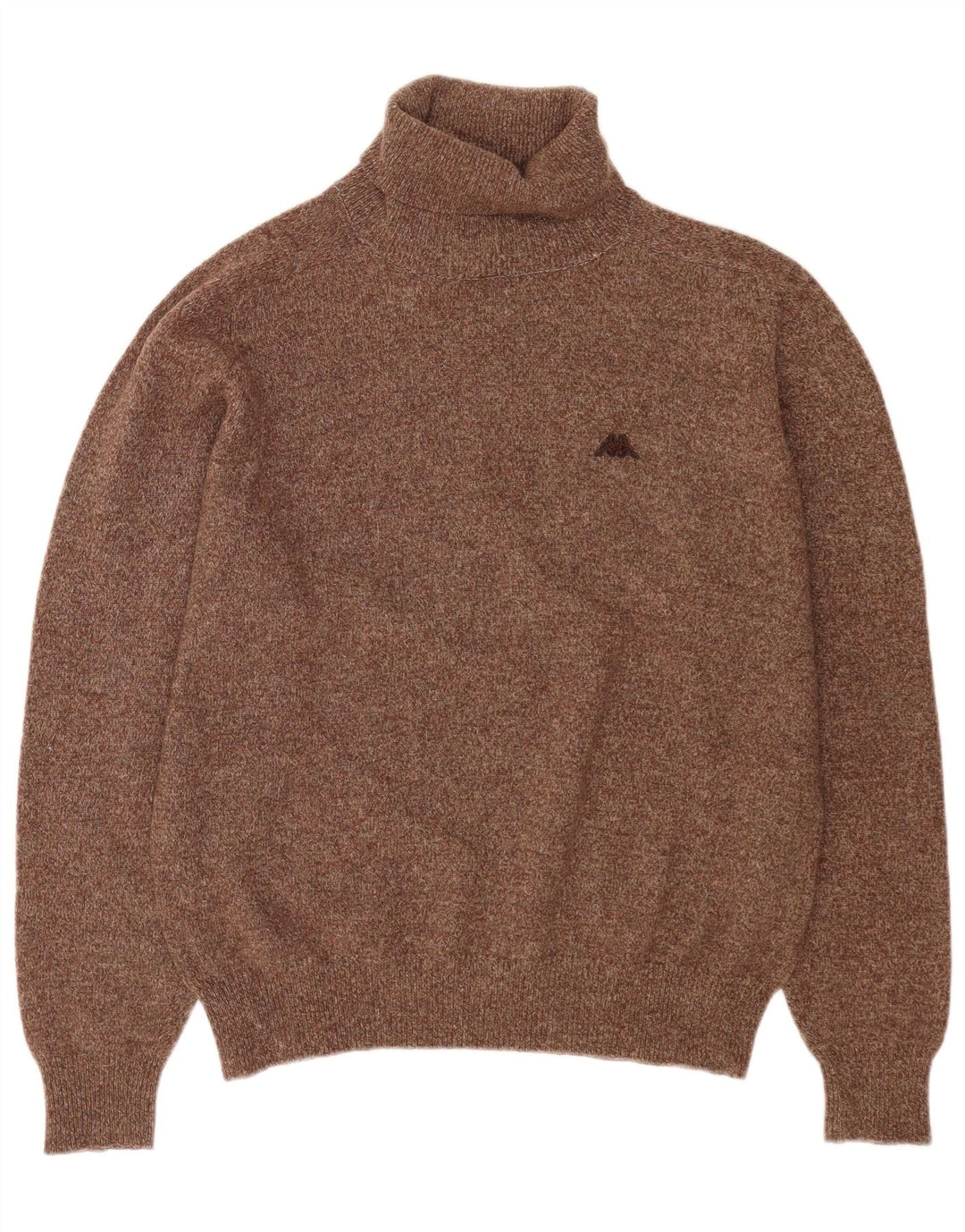 Męski sweter Kappa z golfem i dużą brązową wełną w cętki