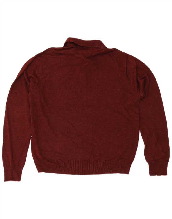 Męski sweter polo Dockers Średni burgund Argyle/Diament