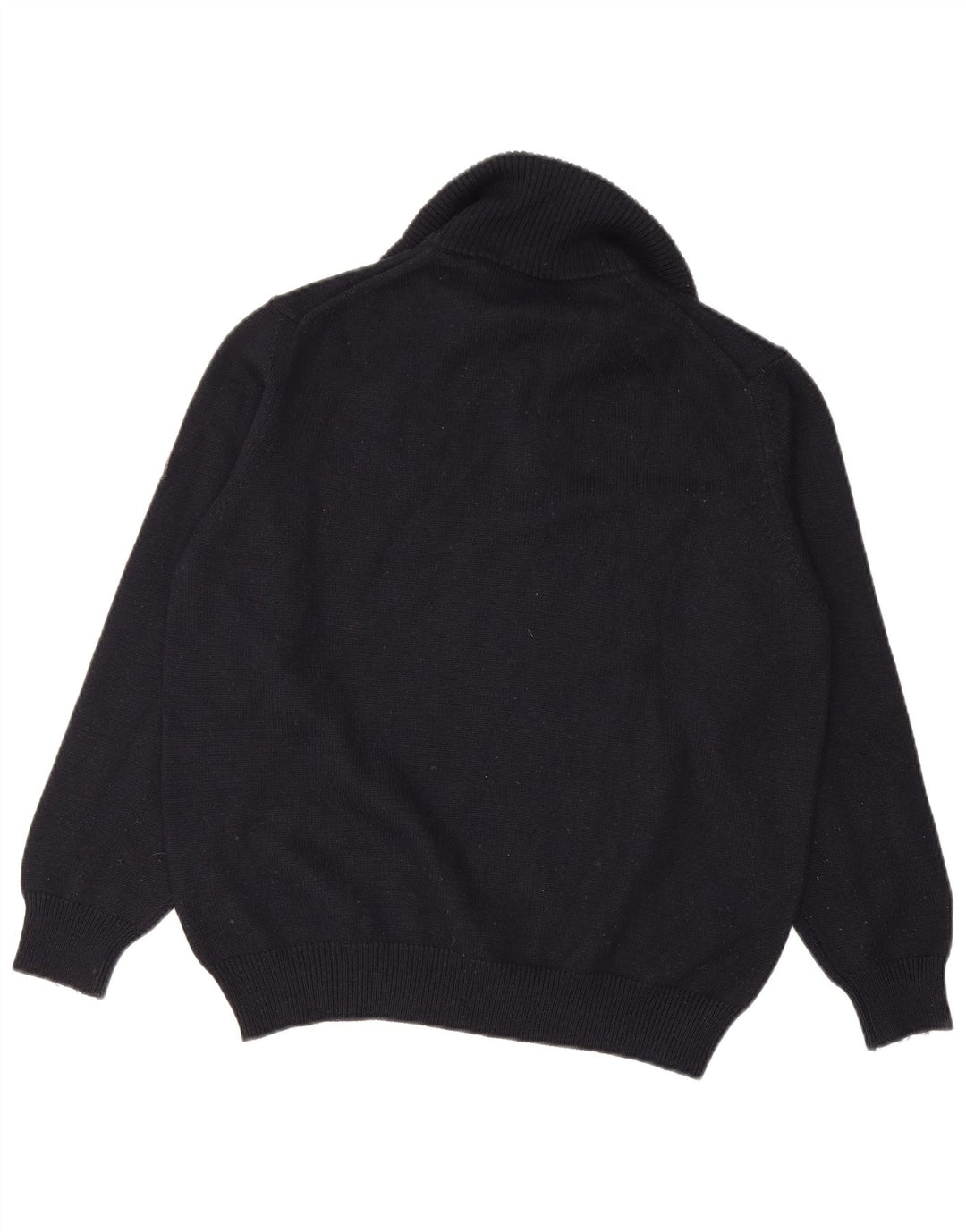 Męski sweter NAVIGARE z zamkiem błyskawicznym, średni granat, wełna merynosowa