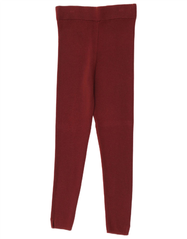 Damskie dzianinowe legginsy Dolce & Gabbana IT 42 Średni bordowy wełniany
