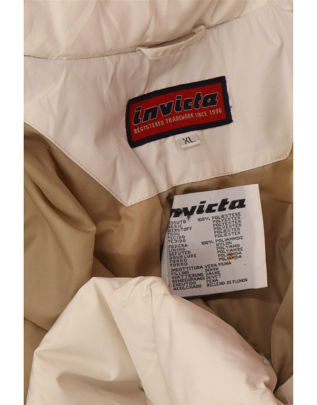 Damska kurtka ocieplana Invicta UK 18 XL złamanego białego poliestru