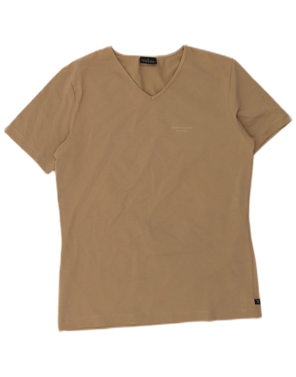 T-shirt damski Trussardi Top UK 14, duży, beżowy