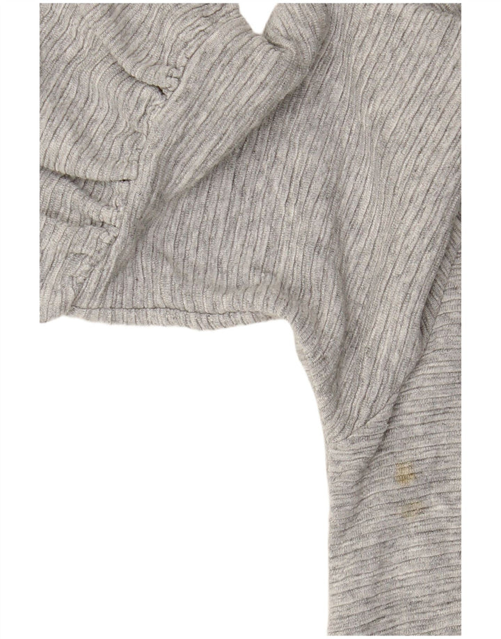 FRENCH CONNECTION Damska sukienka sweterkowa z rękawem 3/4 UK 10 Small, szara wiskoza