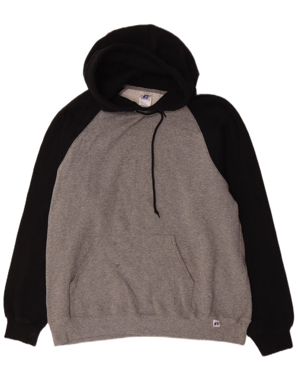 Męska bluza z kapturem Russell Athletic XL, szara, bawełniana w bloki kolorów