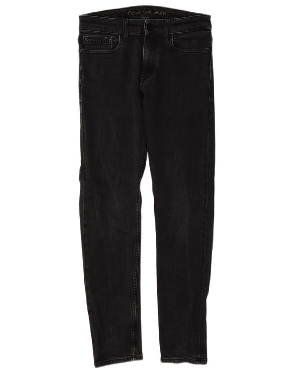 Męskie jeansy obcisłe Calvin Klein W28 L32 Czarne bawełniane