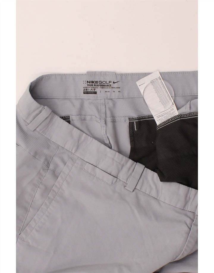 NIKE Mens Dri Fit Slim Chino Trousers W38 L32 Grey Polyester Vintage Nike and Second-Hand Nike from Messina Hembry 