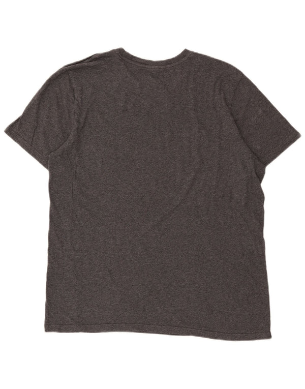 Adidas Męski T-shirt Top Duży Szary Bawełniany