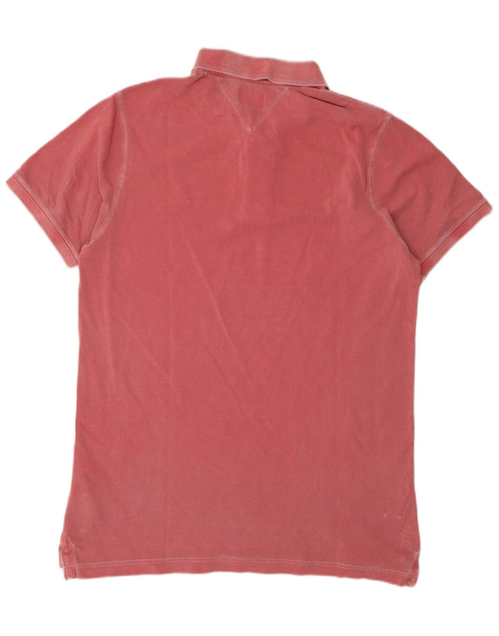Męska koszulka polo Tommy Hilfiger, duża, czerwona, bawełniana