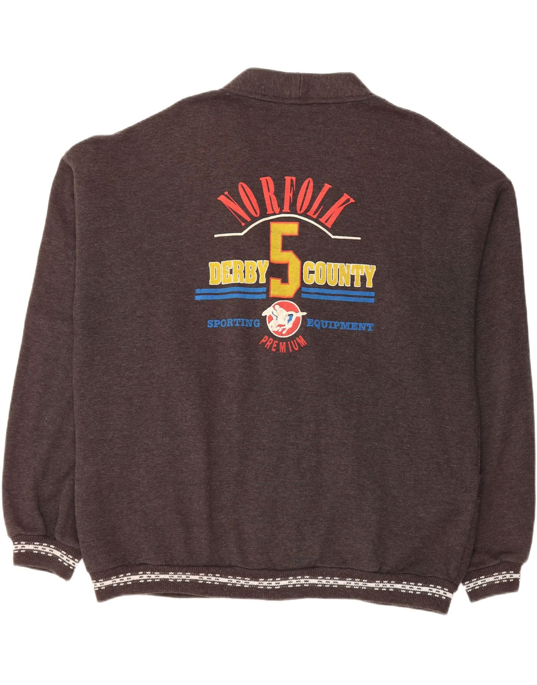 Męski sweter rozpinany z grafiką VINTAGE 2XL szary