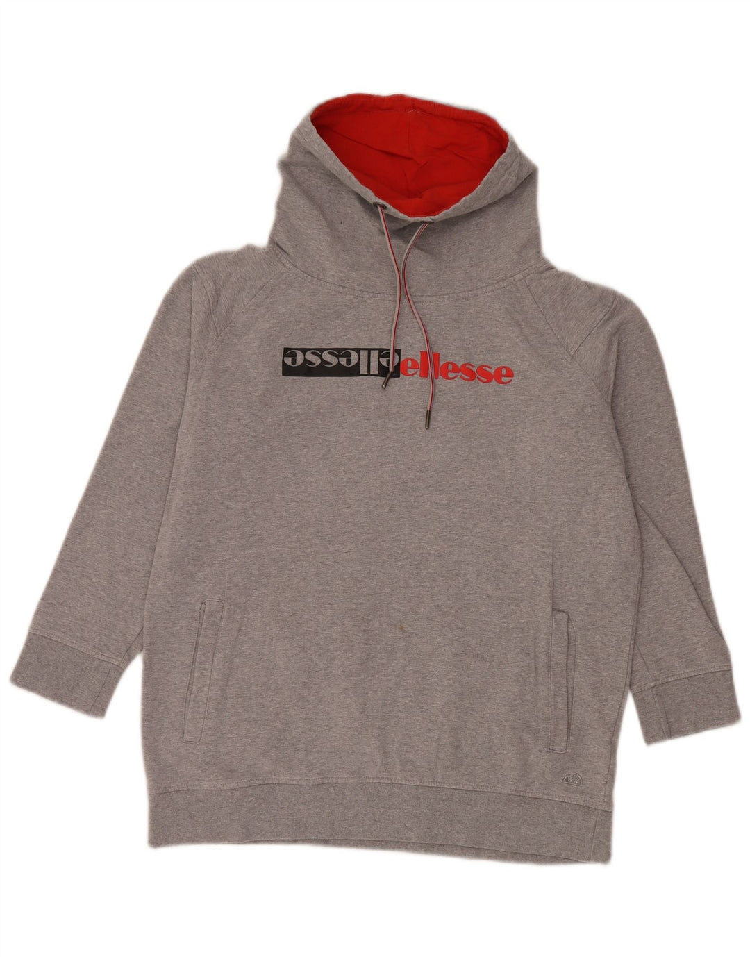 Damska bluza z grafiką Ellesse, UK 16, duża, szara bawełna