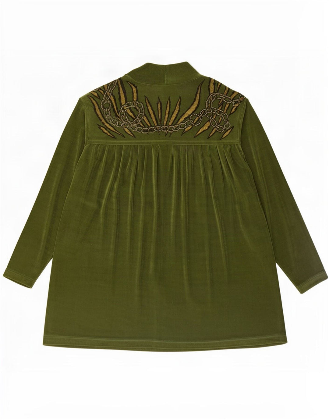 Damska bluzka koszulowa Piccadilly oversize z abstrakcyjnym wzorem UK 10 Small Green