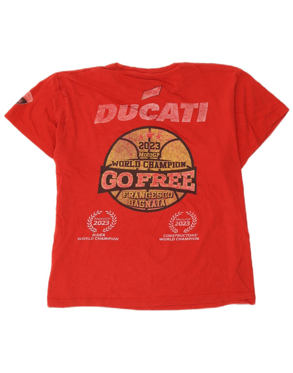 Damska koszulka z grafiką Ducati Top UK 18 XL, czerwona bawełna