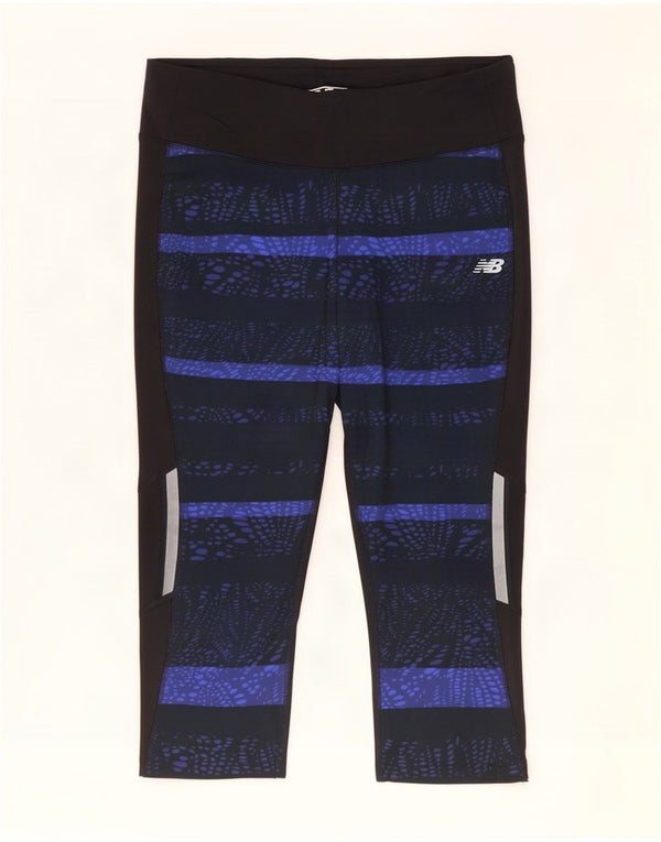 Damskie legginsy Capri New Balance UK 14, duże, poliestrowe w czarne paski