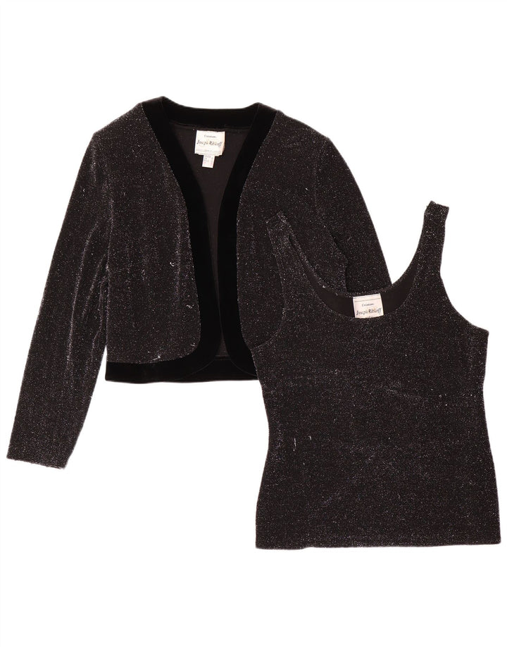 Dwuczęściowy zestaw damski Joseph Ribkoff UK 12, średni czarny poliester