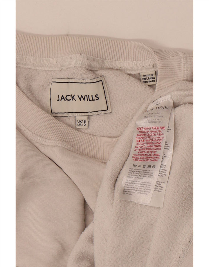 Damska bluza dresowa Jack Wills Graphic Oversize UK 16, duża, biała