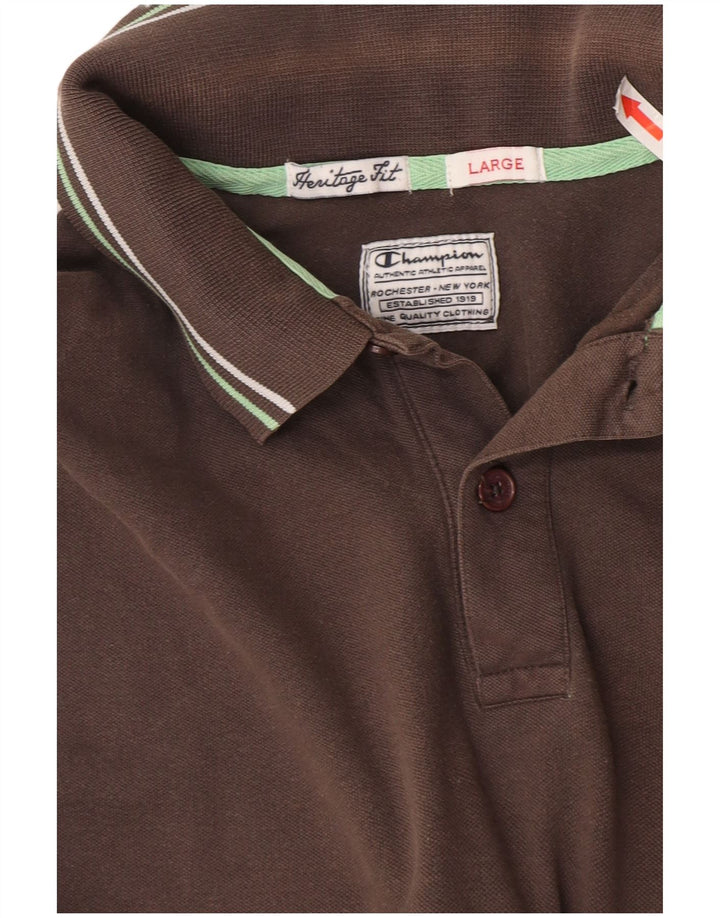 Męska koszulka polo Champion Heritage Fit, duża, szara