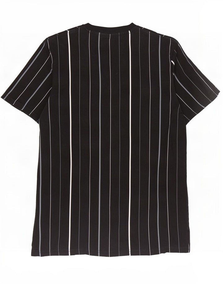 T-shirt męski Fila Top, mały, czarny, bawełniany w paski