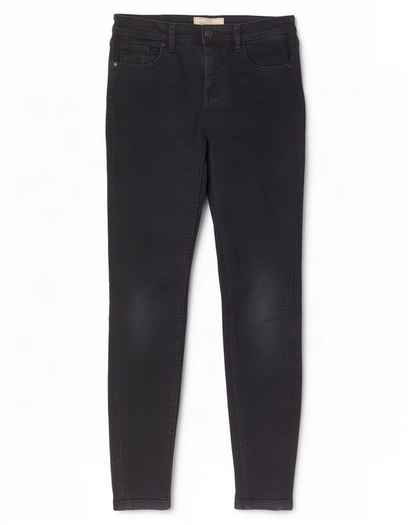 Spodnie damskie Fat Face Skinny Casual UK 8 Small W26 L28 Granatowa bawełna