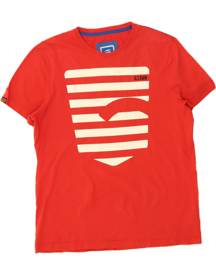 G-STAR Mens Graphic T-Shirt Top XL Red Cotton Vintage G-Star and Second-Hand G-Star from Messina Hembry 