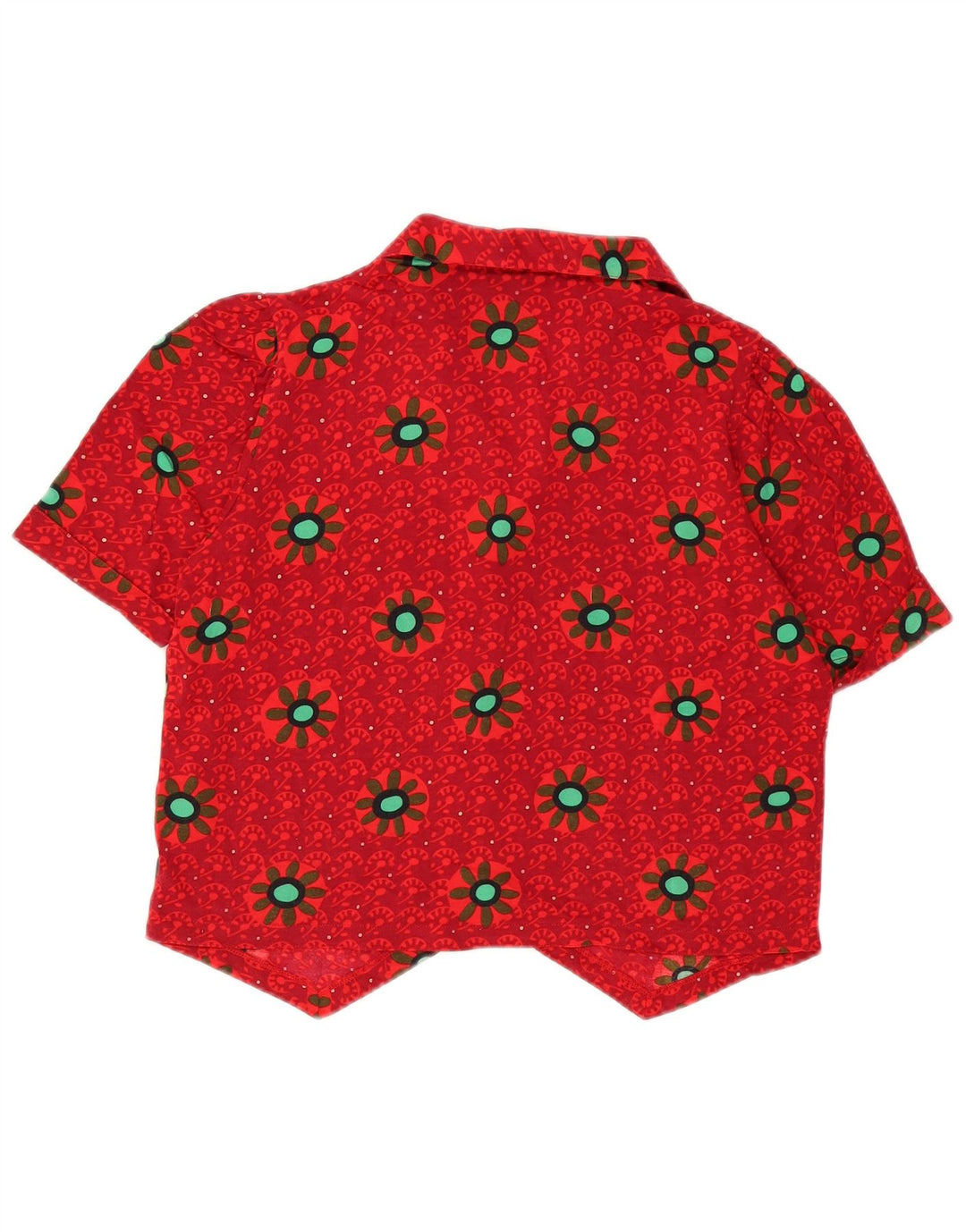 Damska bluzka Codice z krótkim rękawem i krótkim rękawem UK 16, duża, czerwona w kwiaty