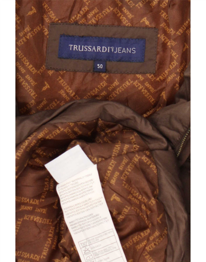Damska ocieplana kurtka Trussardi Jeans IT 50 XL, brązowy poliester