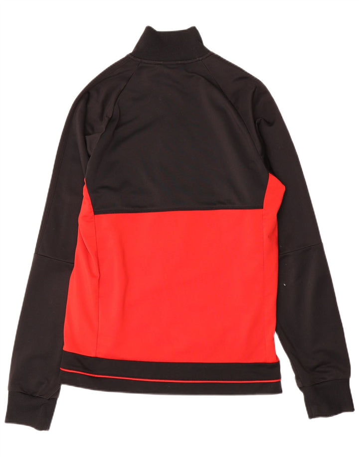 Adidas Męska bluza dresowa, mała, czarna, poliestrowa z blokami kolorów