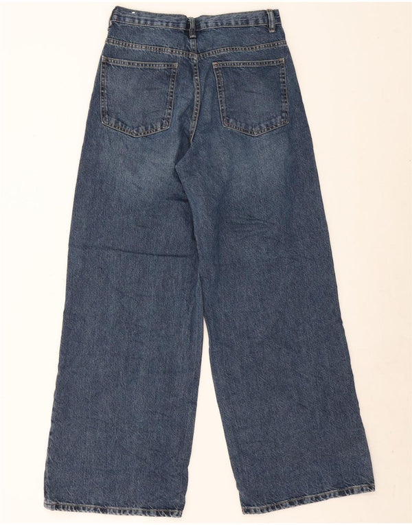 Damskie jeansy z szeroką nogawką Zara EU 38 Small W28 L31 Niebieskie