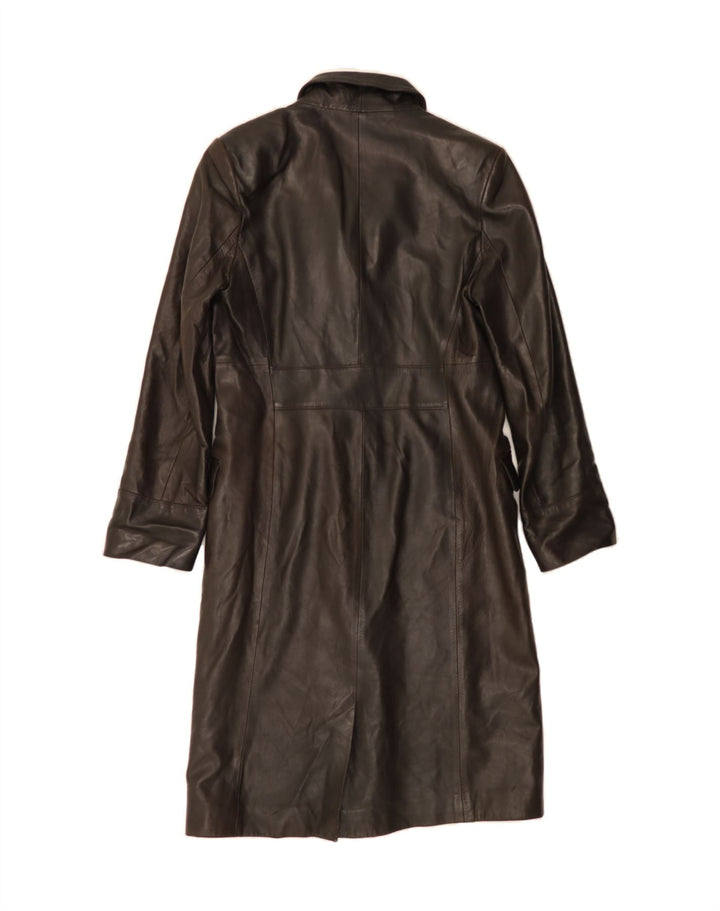 SPRUNG FRÈRES  Womens Leather Coat UK 14 Medium Black Leather Vintage SPRUNG FRÈRES and Second-Hand SPRUNG FRÈRES from Messina Hembry 