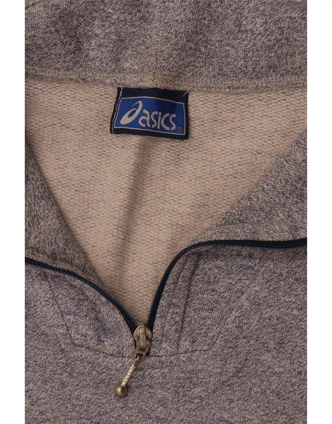 Damska bluza z grafiką Asics, UK 16, duża, szara, z blokami kolorów