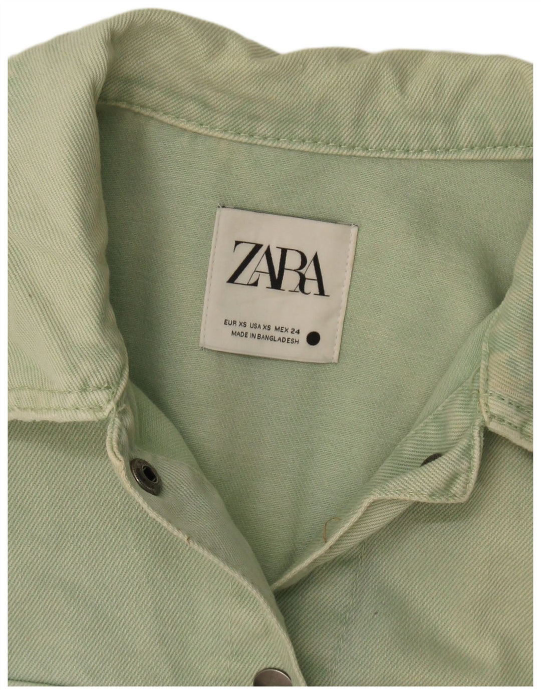 Damska kurtka jeansowa oversize Zara UK 6 XS w kolorze zielonym
