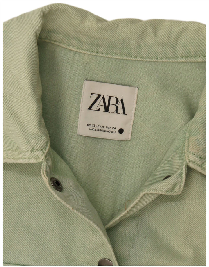 Damska kurtka jeansowa oversize Zara UK 6 XS w kolorze zielonym