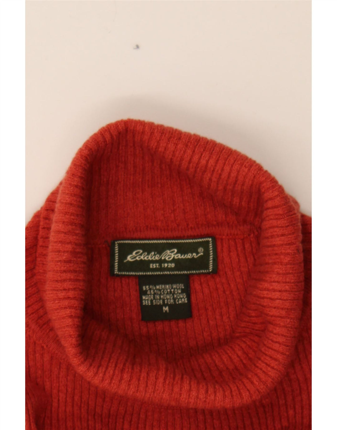 EDDIE BAUER Girls Crop Roll Neck Jumper Sweater 10-11 Years Medium Red Vintage Eddie Bauer and Second-Hand Eddie Bauer from Messina Hembry 