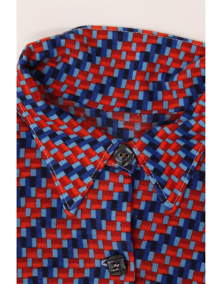 VINTAGE Womens Shirt UK 16 Large Red Striped Vintage Vintage and Second-Hand Vintage from Messina Hembry 