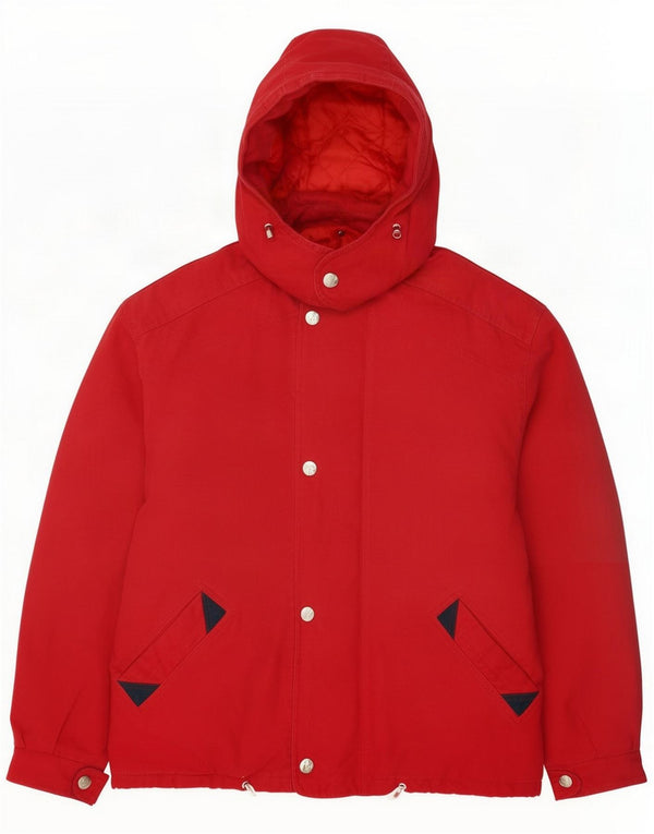 Obój Męska ocieplana kurtka z kapturem UK 40 Large Red Cotton