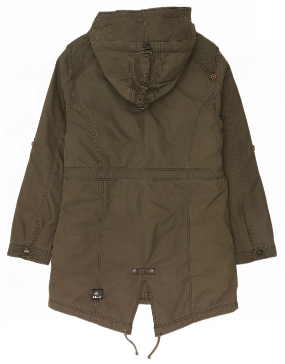 Damska kurtka parka z kapturem KHUJO UK 20 2XL Khaki Poliester