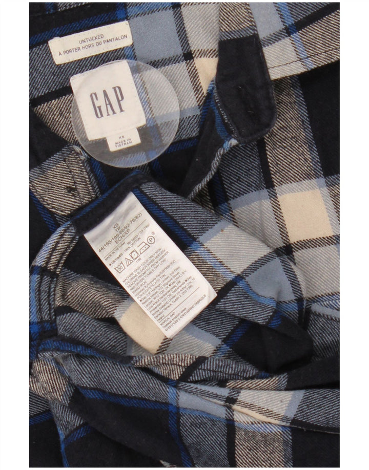 Męska koszula flanelowa Gap XS w niebieską kratę, bawełniana