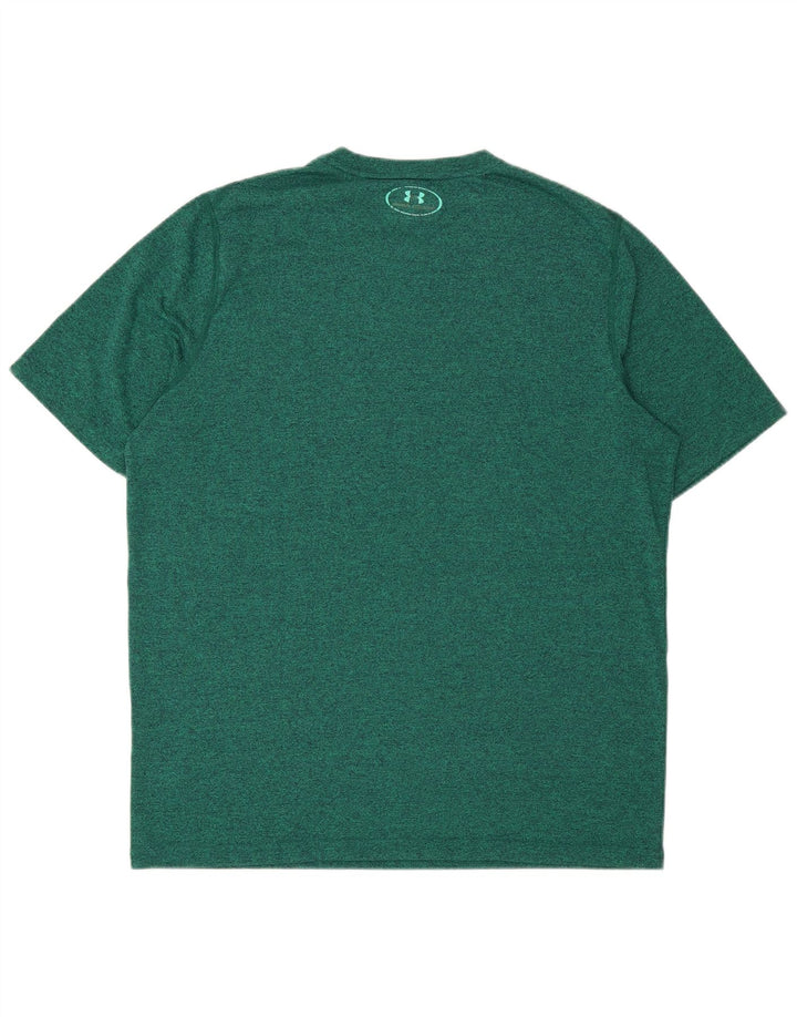 Męski luźny t-shirt Under Armour, średni zielony nakrapiany
