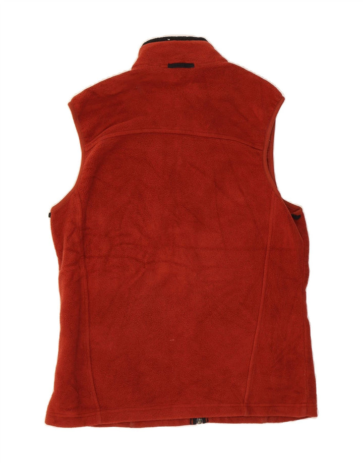 EDDIE BAUER Mens Fleece Gilet UK 38 Medium Red Polyester Vintage Eddie Bauer and Second-Hand Eddie Bauer from Messina Hembry 